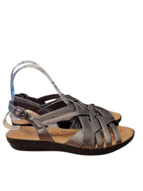 Easy Street "Jasmine" Metallic Sandals Size 7M